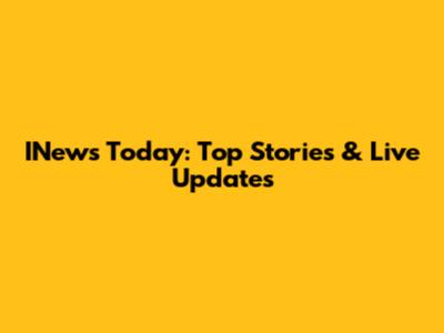 INews Today: Top Stories & Live Updates