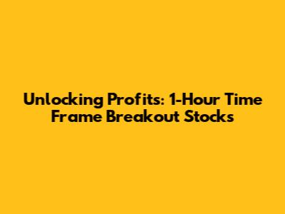 Unlocking Profits: 1-Hour Time Frame Breakout Stocks